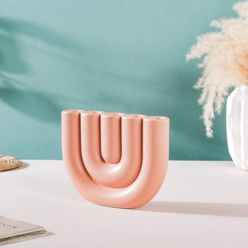 Modern Tube Candle Holder 5 Arms Peach - Candle stand | Room decor ideas