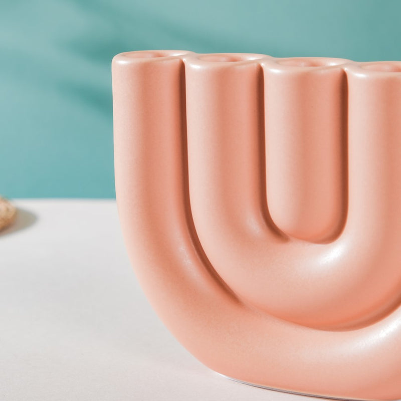 Modern Tube Candle Holder 5 Arms Peach - Candle stand | Room decor ideas