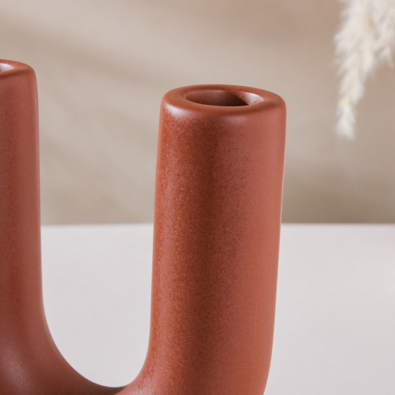 Ultra Mod Ceramic Candle Holder 2 Arm - Candle stand | Room decoration items