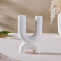 Ultra Mod Matte Ceramic 2 Arm Candle Holder - Candle stand | Room decoration items