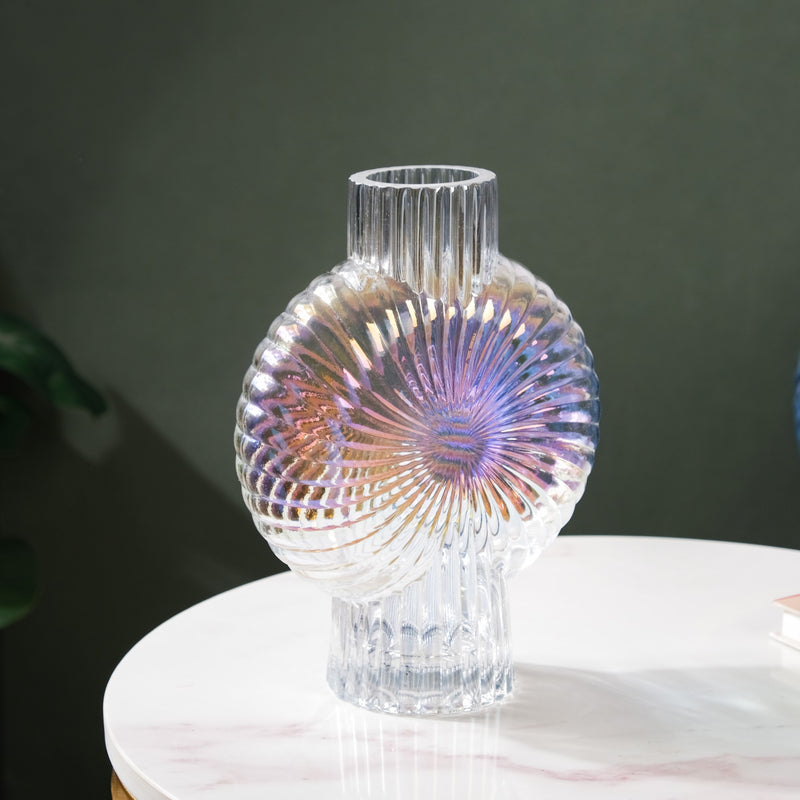 Shimmer Spiral Glass Vase Small