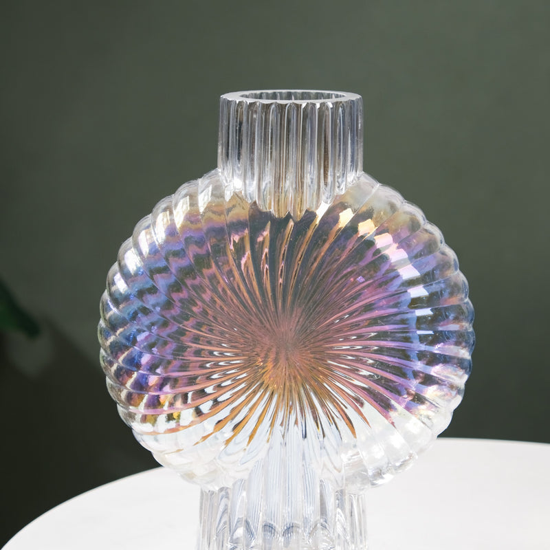 Shimmer Spiral Glass Vase Small