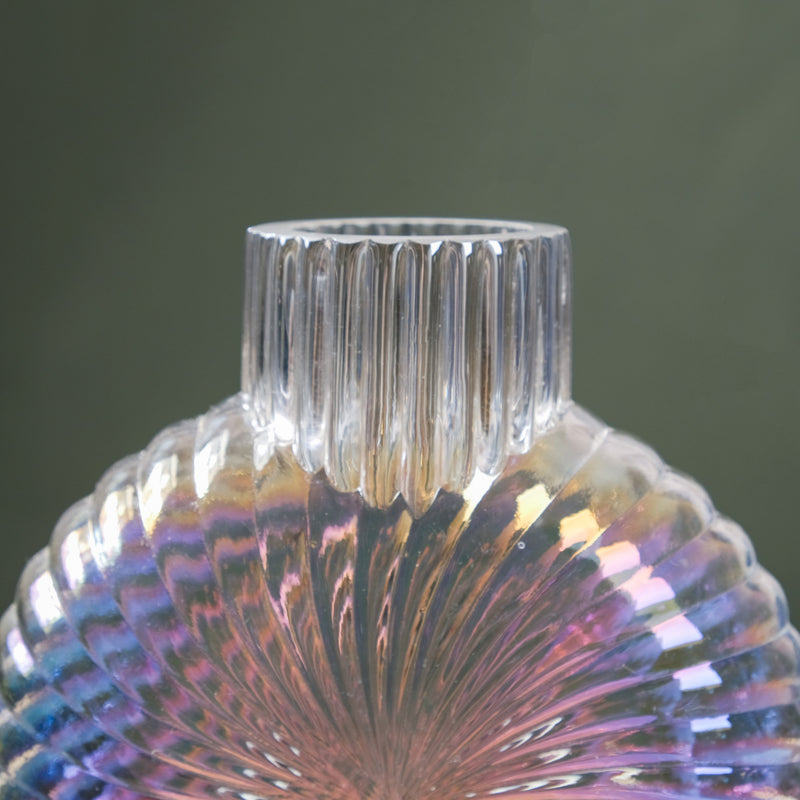 Shimmer Spiral Glass Vase Small