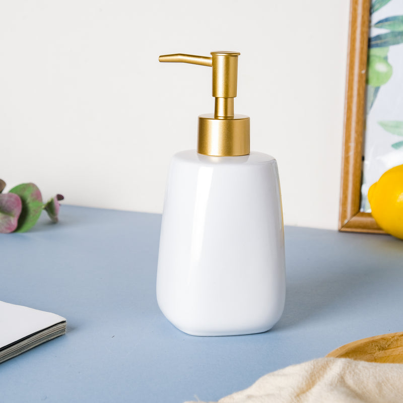 White Fancy Lotion Pump Bottle