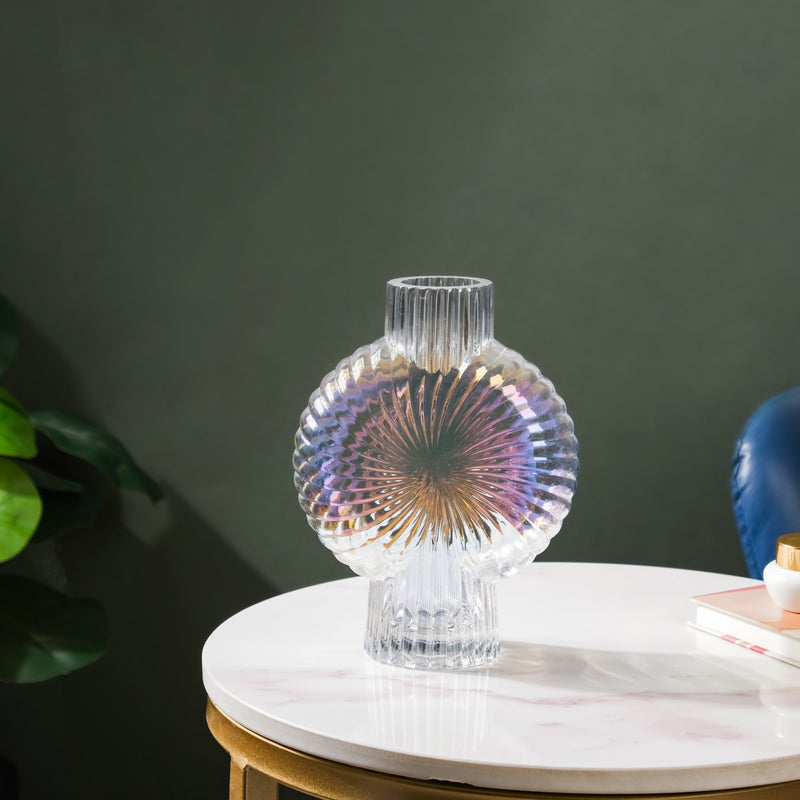 Shimmer Spiral Glass Vase Small