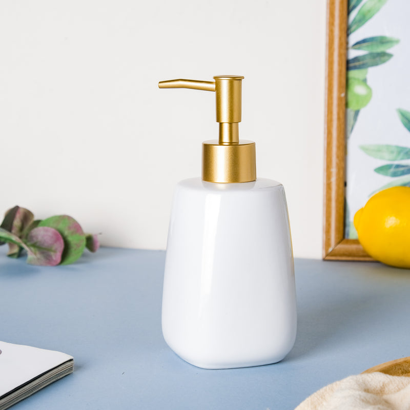 White Fancy Lotion Pump Bottle