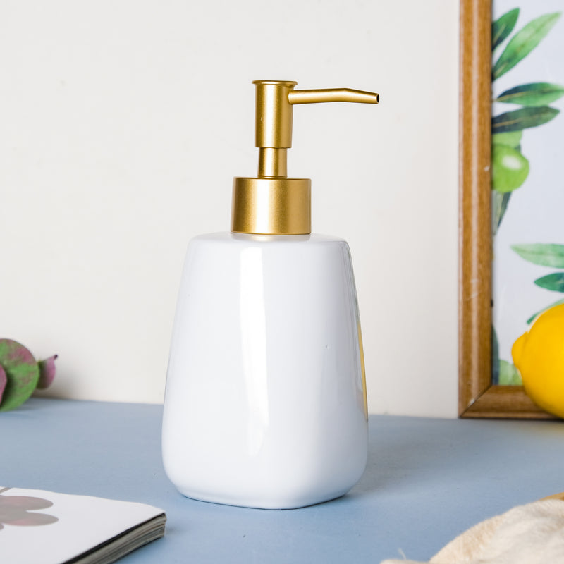 White Fancy Lotion Pump Bottle