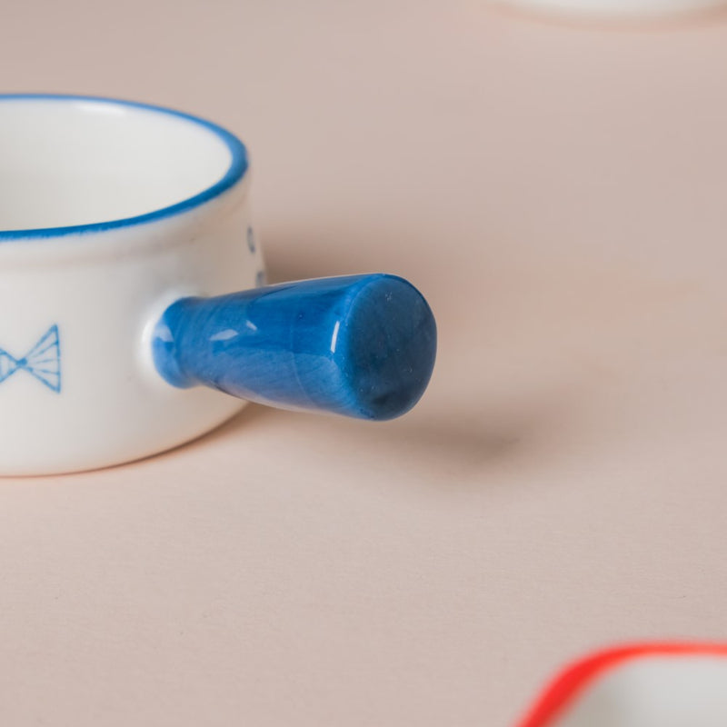 Fish Ceramic Creamer With Handle Blue Small - Dip bowls, mini bowls, ceramic dip bowls, small ceramic bowls