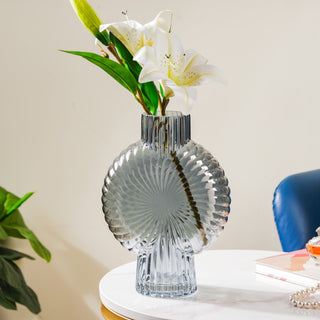 Vortex Glass Vase Grey