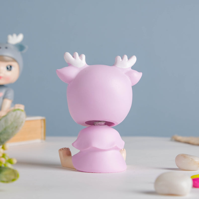 Toddler Girl With Deer Hat Showpiece - Showpiece | Home decor item | Room decoration item