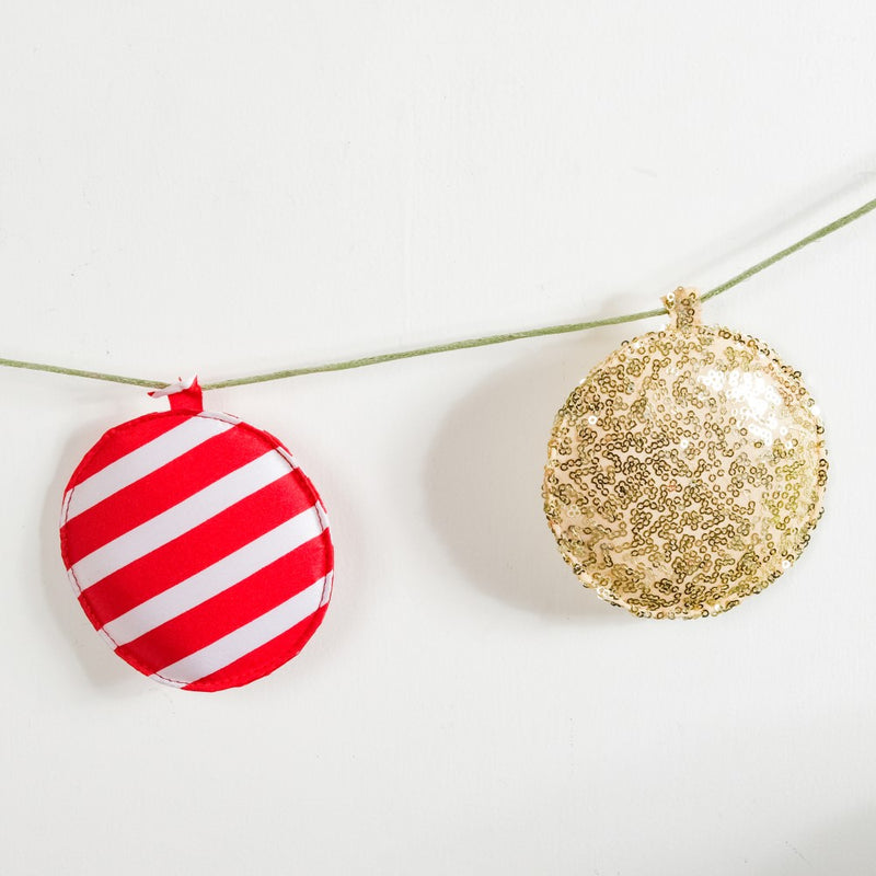 Christmas Baubles Bunting 98 Inch - Christmas bunting for wall decoration | Living room decoration items, party decor