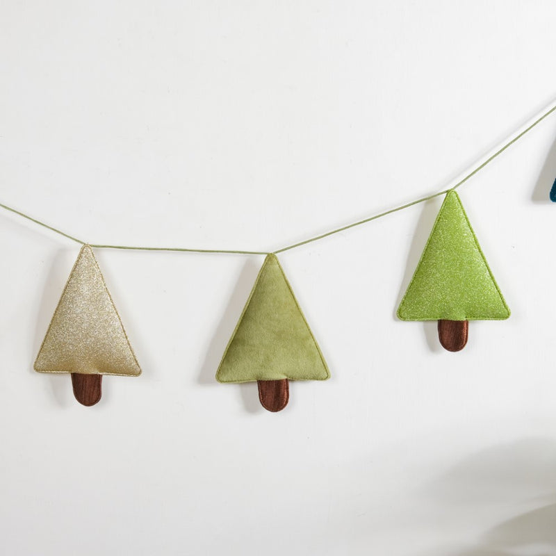 Christmas Trees Bunting 98 Inch - Christmas bunting for wall decoration | Living room decoration items, party decor