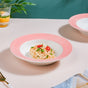 Pastel Pink Pasta Plate 500 ml Set Of 2 - Serving plate, pasta plate, lunch plate, deep plate | Plates for dining table & home decor