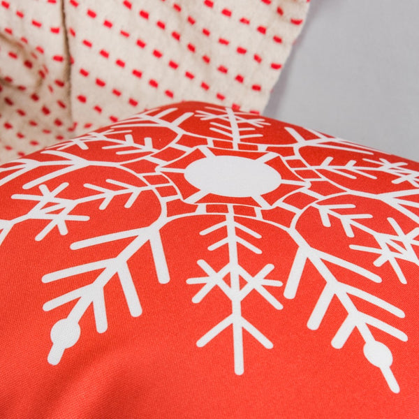 Christmas Velvet Snowflake Cushion Cover 16 X 16 Inch