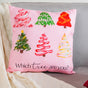 Festive Tree Cushion Cover 16 X 16 Inch