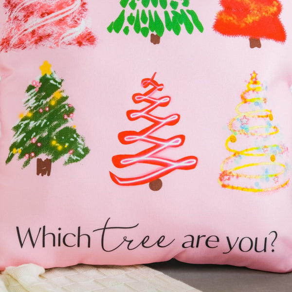Festive Tree Cushion Cover 16 X 16 Inch