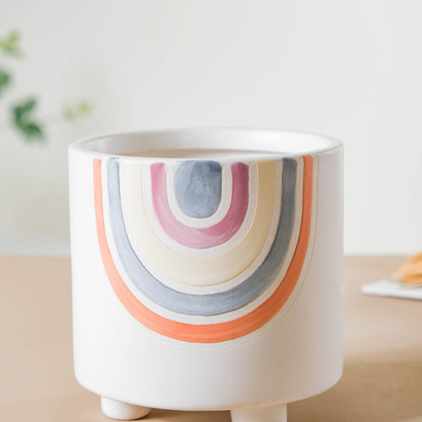 Rainbow Round Pot Small - Indoor planters and flower pots | Home decor items