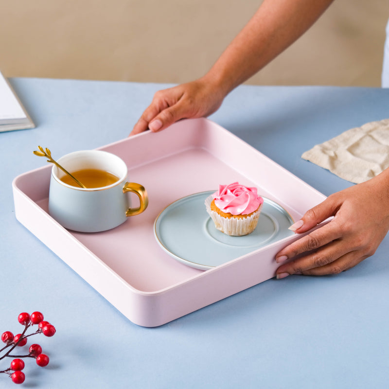 Pink Square Tray