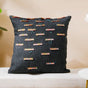 Boho Threadwork Beaded Jute Cushion Cover Black 16 x 16 Inch