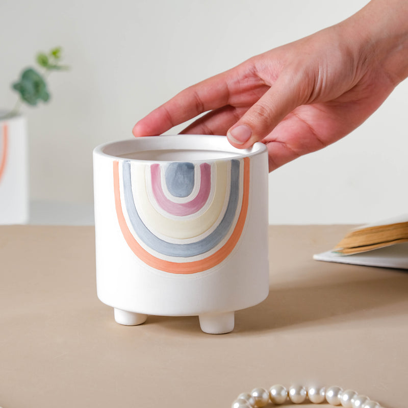 Rainbow Round Pot Small - Indoor planters and flower pots | Home decor items