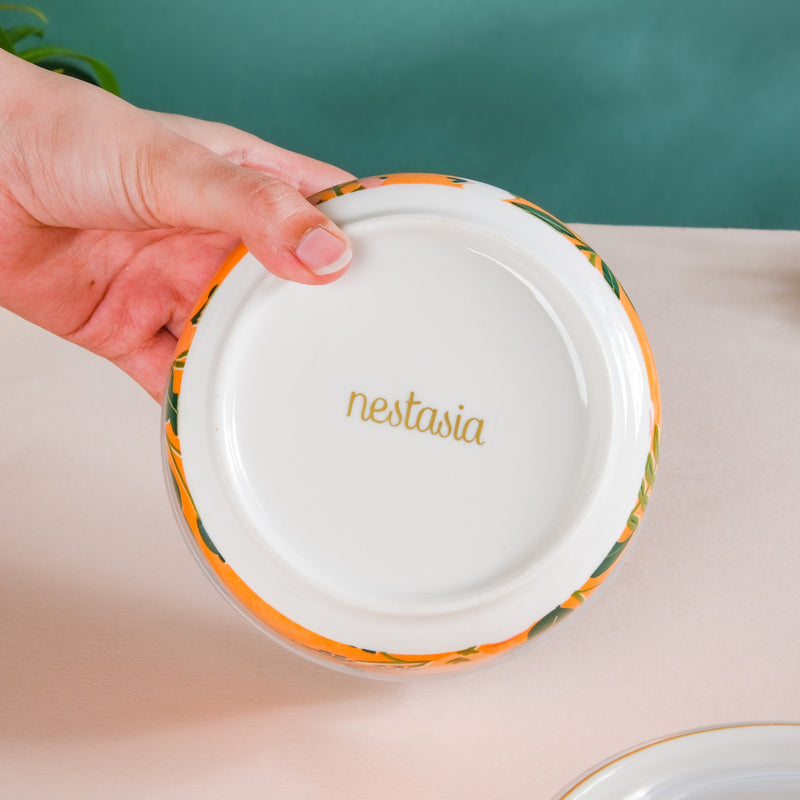 Yuri Ceramic Lunch Box Orange 550 ml Set Of 2