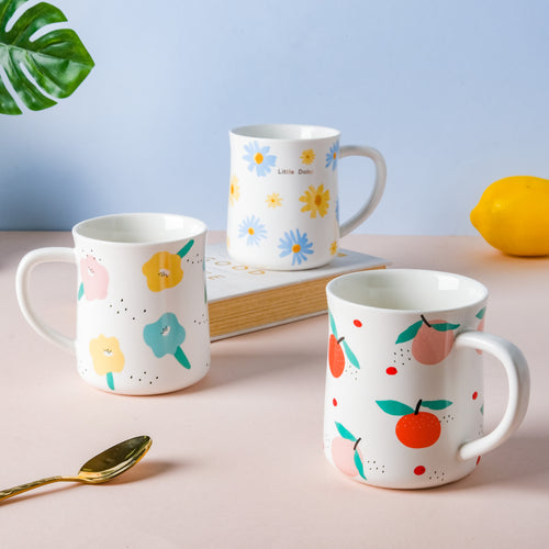 White Printed Mug- Mug for coffee, tea mug, cappuccino mug | Cups and Mugs for Coffee Table & Home Decor