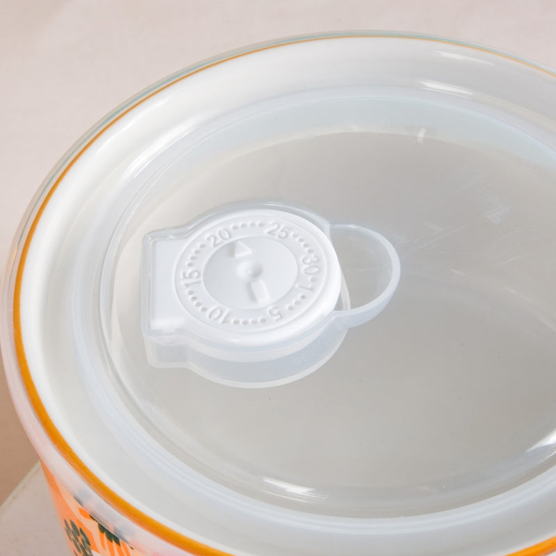 Yuri Ceramic Lunch Box Orange 550 ml Set Of 2