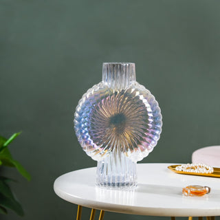 Shimmer Shell Design Glass Vase Large