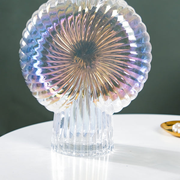 Shimmer Shell Design Glass Vase Large