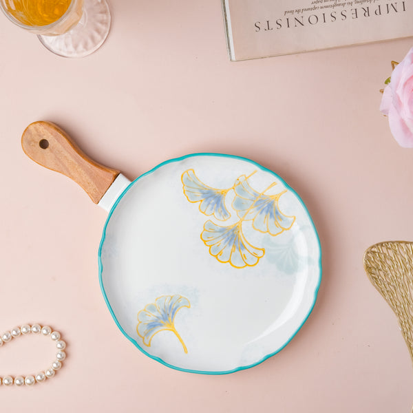 Floral Circular Bbq Plate Small - Ceramic platter, serving platter, fruit platter | Plates for dining table & home decor