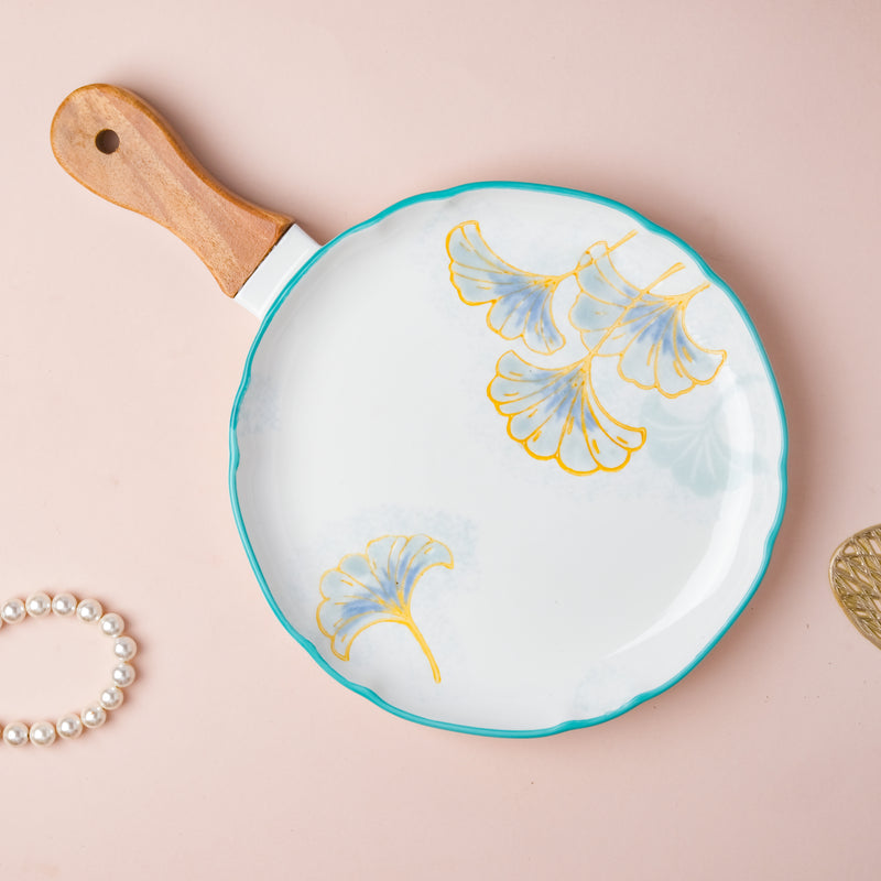 Floral Circular Bbq Plate Small - Ceramic platter, serving platter, fruit platter | Plates for dining table & home decor