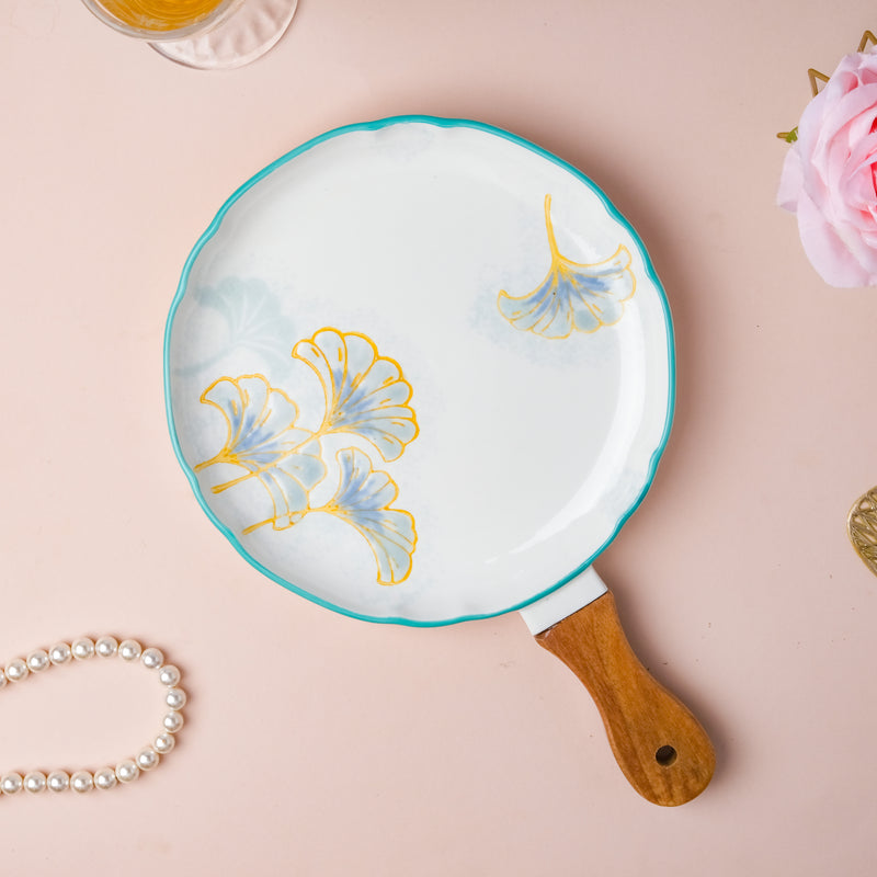 Floral Circular Bbq Plate Small - Ceramic platter, serving platter, fruit platter | Plates for dining table & home decor