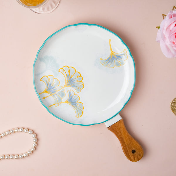 Floral Circular Bbq Plate Small - Ceramic platter, serving platter, fruit platter | Plates for dining table & home decor