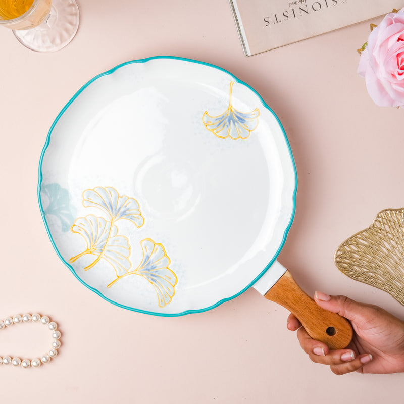 Floral Circular Bbq Plate Small - Ceramic platter, serving platter, fruit platter | Plates for dining table & home decor
