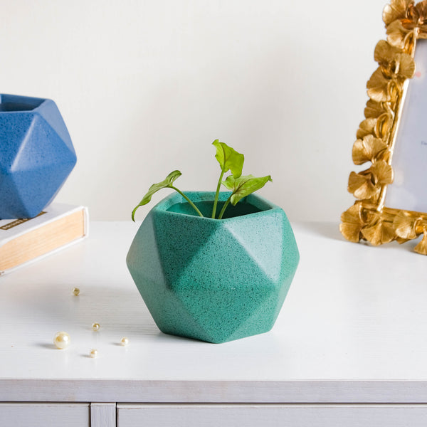 Green Abstract Plant Pot