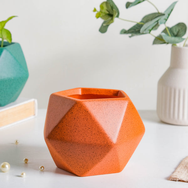 Orange Abstract Plant Pot - Indoor plant pots and flower pots | Home decoration items