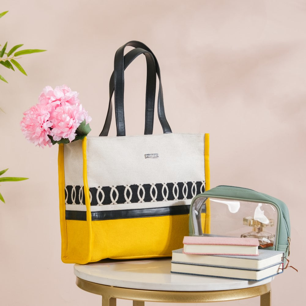 Yellow discount cotton bag