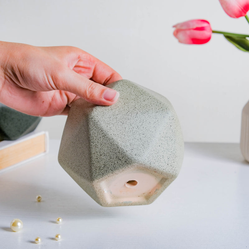 Light Grey Abstract Plant Pot - Plant pot and plant stands | Room decor items