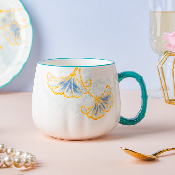Floral Ceramic Coffee Mug- Mug for coffee, tea mug, cappuccino mug | Cups and Mugs for Coffee Table & Home Decor