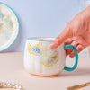 Floral Ceramic Coffee Mug- Mug for coffee, tea mug, cappuccino mug | Cups and Mugs for Coffee Table & Home Decor
