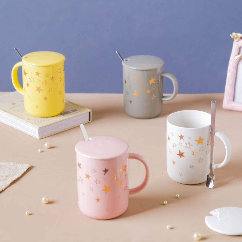 Golden Stars Mug- Mug for coffee, tea mug, cappuccino mug | Cups and Mugs for Coffee Table & Home Decor