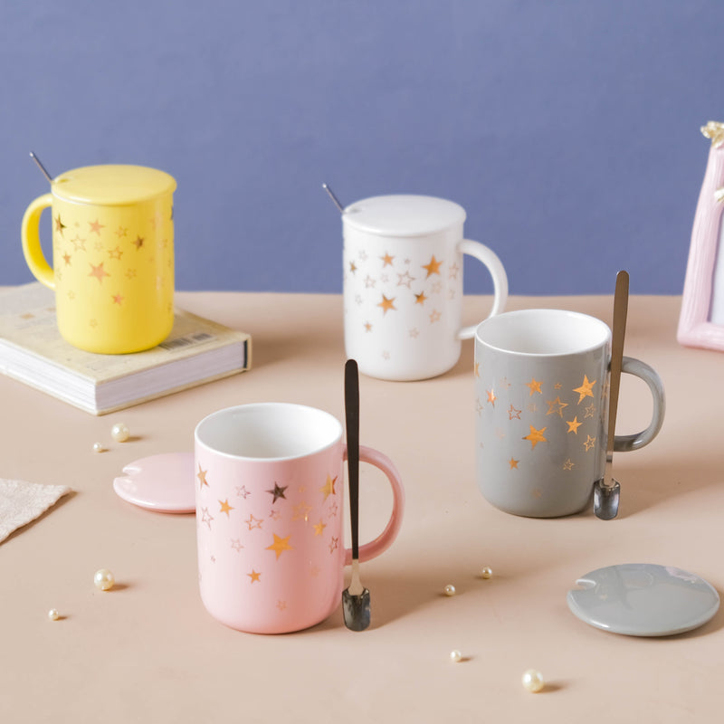 Golden Stars Mug- Mug for coffee, tea mug, cappuccino mug | Cups and Mugs for Coffee Table & Home Decor