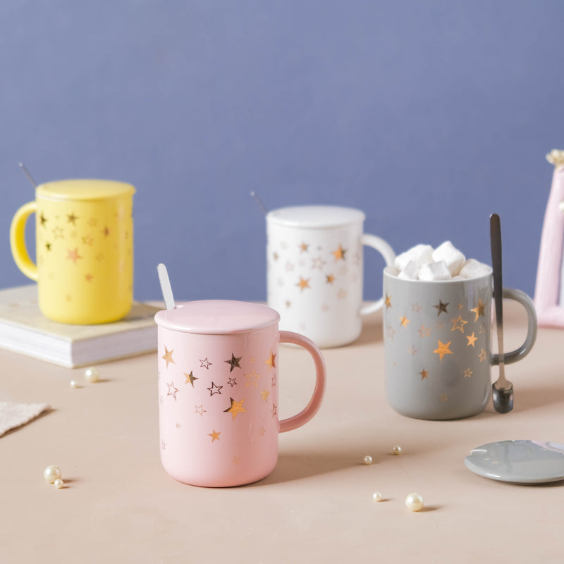 Golden Stars Mug- Mug for coffee, tea mug, cappuccino mug | Cups and Mugs for Coffee Table & Home Decor