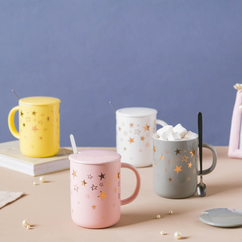 Golden Stars Mug- Mug for coffee, tea mug, cappuccino mug | Cups and Mugs for Coffee Table & Home Decor