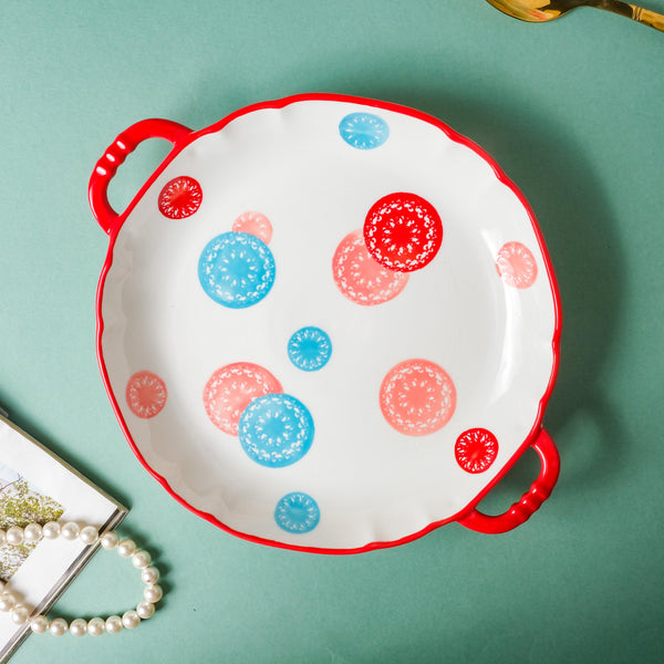Abstract Design Round Plate - Ceramic platter, serving platter, fruit platter | Plates for dining table & home decor
