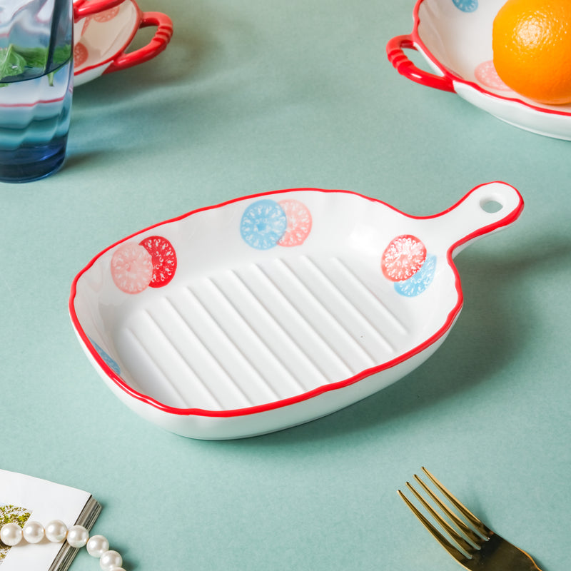 Colorful Bbq Plate - Ceramic platter, serving platter, fruit platter, snack plate | Plates for dining table & home decor