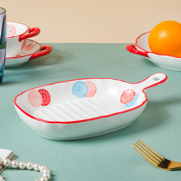 Colorful Bbq Plate - Ceramic platter, serving platter, fruit platter, snack plate | Plates for dining table & home decor