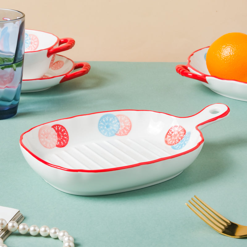Colorful Bbq Plate - Ceramic platter, serving platter, fruit platter, snack plate | Plates for dining table & home decor