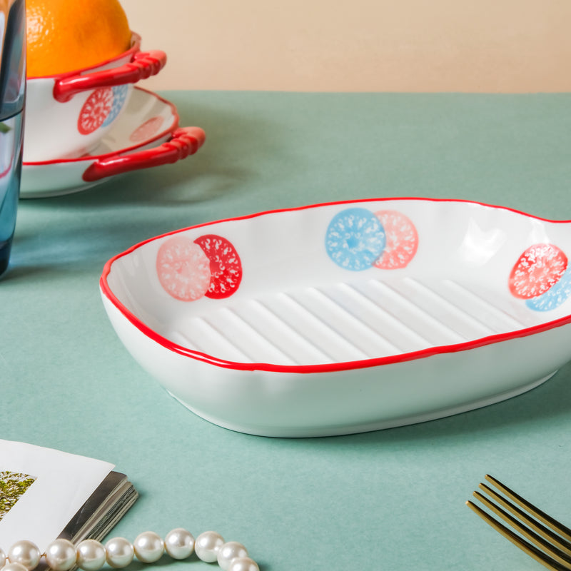 Colorful Bbq Plate - Ceramic platter, serving platter, fruit platter, snack plate | Plates for dining table & home decor