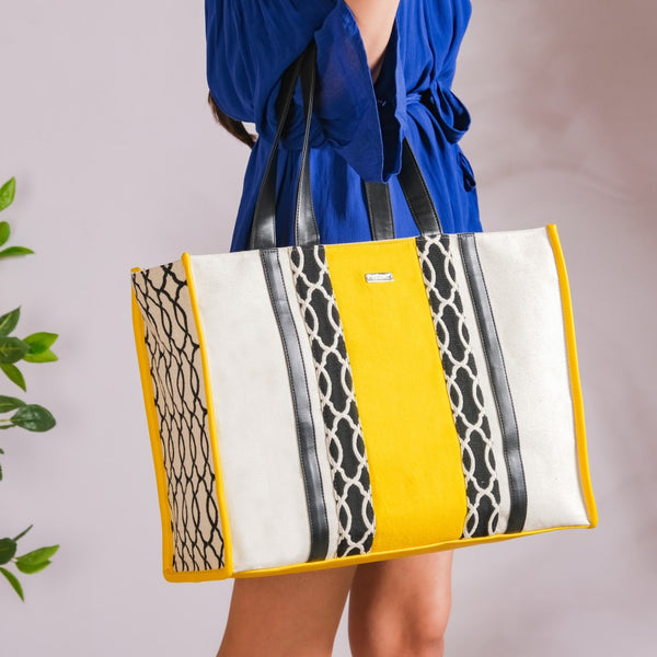 The Bombay Store Auto Printed Tote Bag
